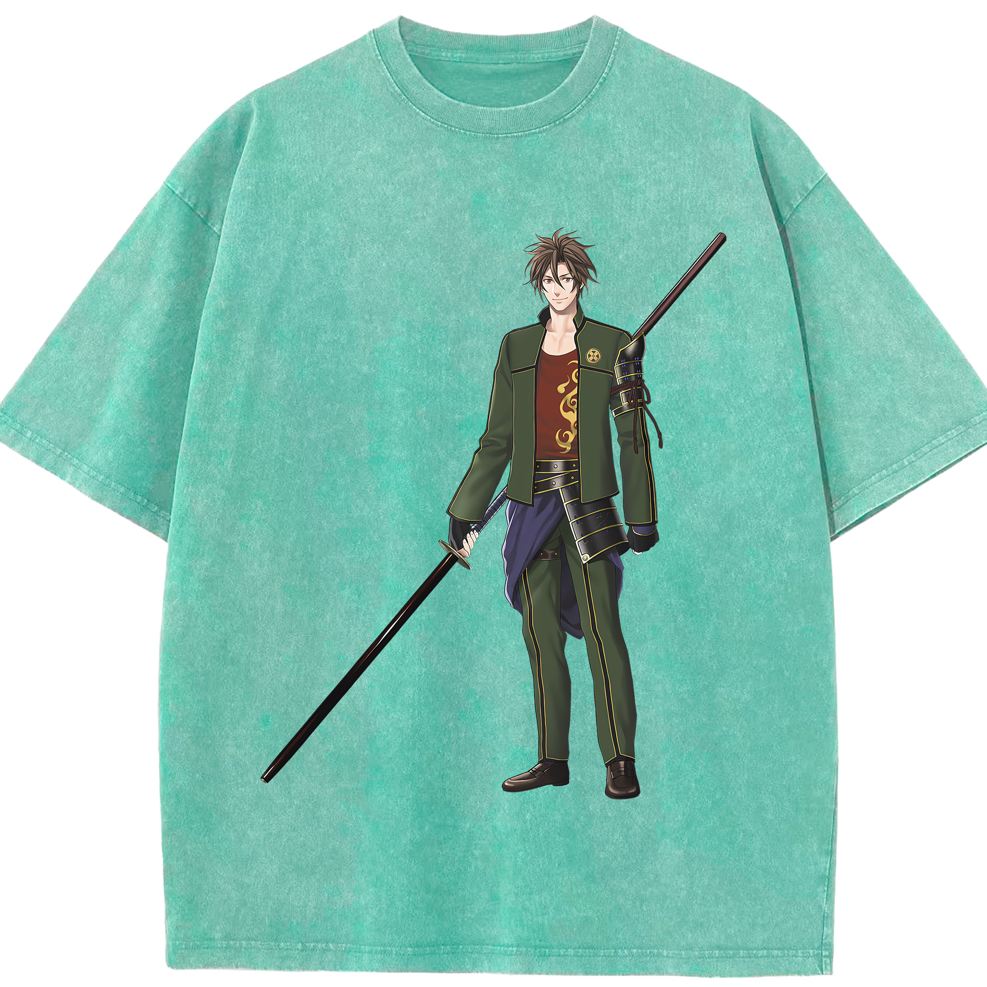 （画像用） 刀剣乱舞 Touken Ranbu 綿100% ヴィンテージ風 半袖Tシャツ（フロントプリント）